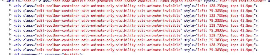 redundant HTML